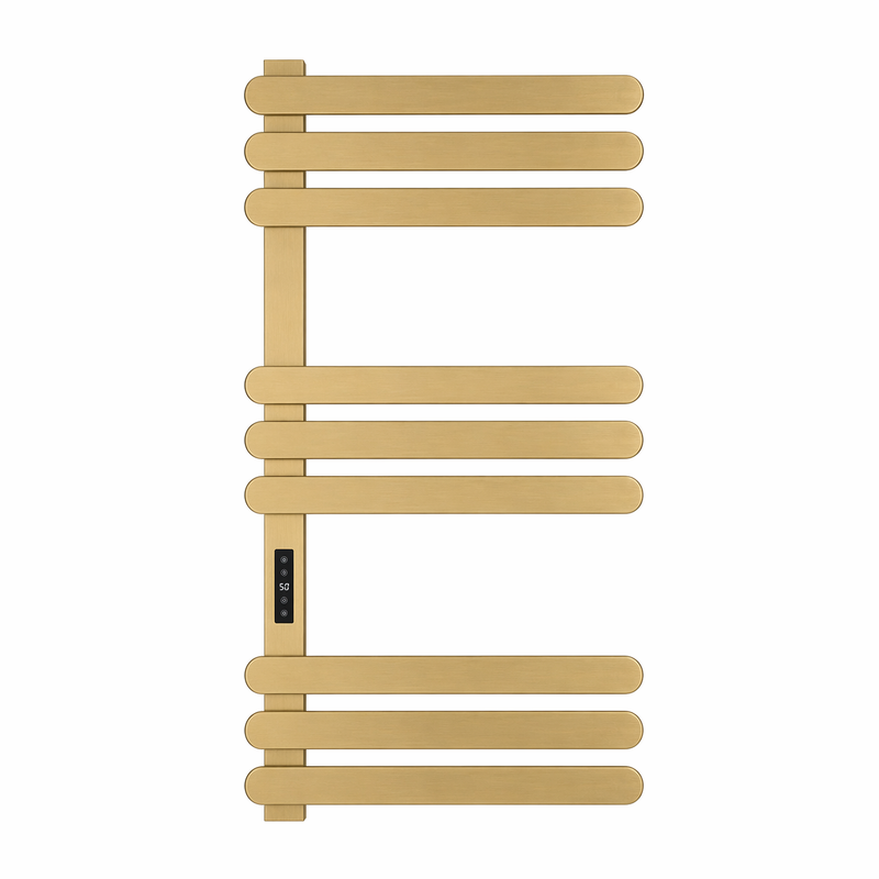 Kartell K-VIT Selecta Electric Towel Rail in Brushed Brass