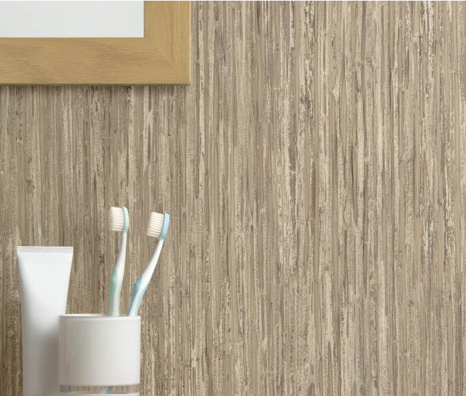 Selkie Inspire Collection Travertine Rain Textured MDF Wet Wall Panel – Square Edge, 2420 x 1200 x 11mm