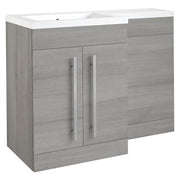 Kartell K-VIT Matrix 1100mm L-Shaped 2 Door Furniture Pack in Silver Oak - Left Hand