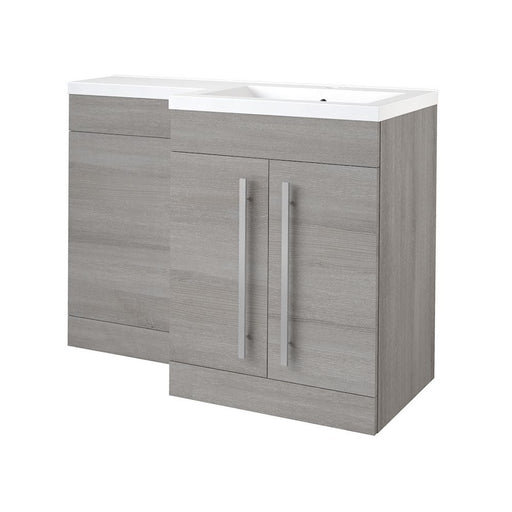 Kartell K-VIT Matrix 1100mm L-Shaped 2 Door Furniture Pack in Silver Oak - Right Hand