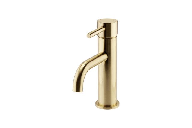 Kartell K-VIT Ottone Mono Basin Mixer Brushed Brass (TAP421OT)