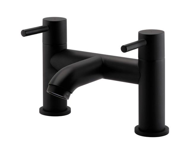 Kartell K-VIT Nero Round Bath Filler Matt Black (TAP412NR)