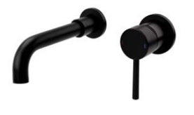 Kartell K-VIT Nero Round Wall Mounted Basin Mixer (TAP415NR)
