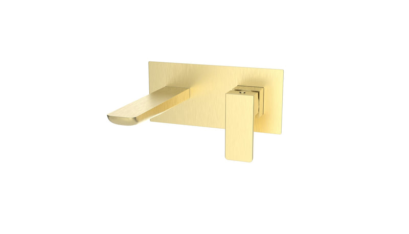 Kartell K-VIT Kolt Wall Mounted Basin Mixer Tap Brushed Brass