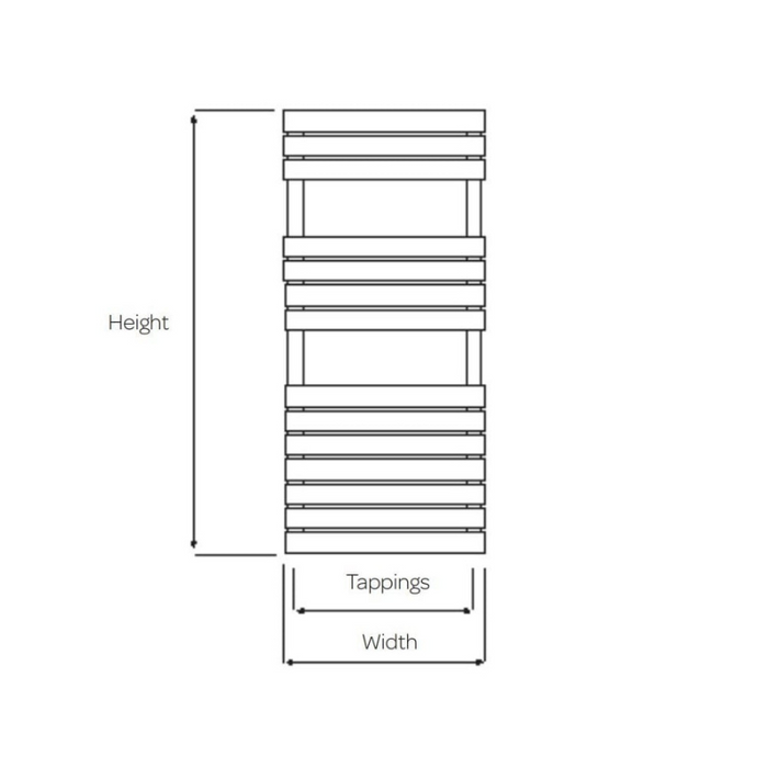 Kartell K-VIT Venetian Designer Heated Towel Rail in Anthracite