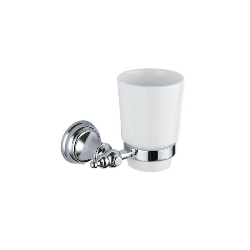 Kartell K-VIT Astley Tumbler and Holder White and Chrome (ACC143)