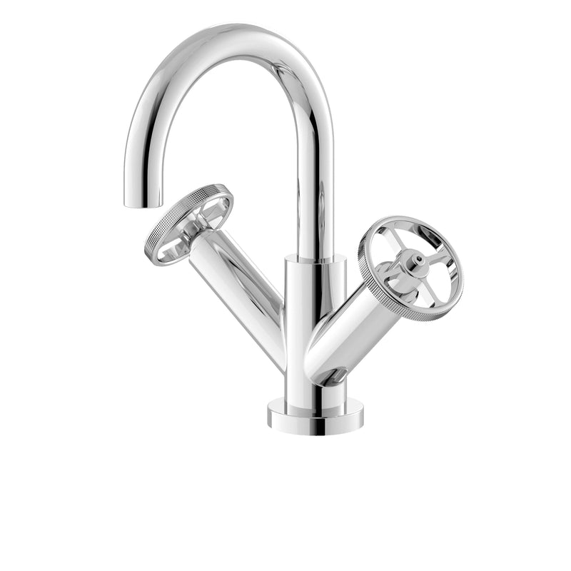Nuie Revolution Chrome Mono Basin Mixer with Push Button Waste — TIW315
