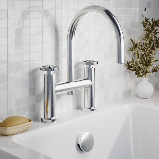 Nuie Revolution Chrome Bath Filler lifestyle image 1