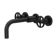 Nuie Revolution Matt Black Wall Mounted Basin Mixer — TIW417