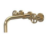 Nuie Revolution Brushed Brass Wall Mounted Basin Mixer — TIW817