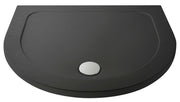 Nuie Slate Grey Slimline D-Shaped Shower Tray 1050 x 950mm