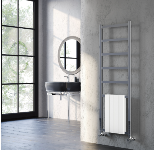 Kartell Timmins Designer Aluminium Towel Radiator – White (ALTRD-2-515-PWT)