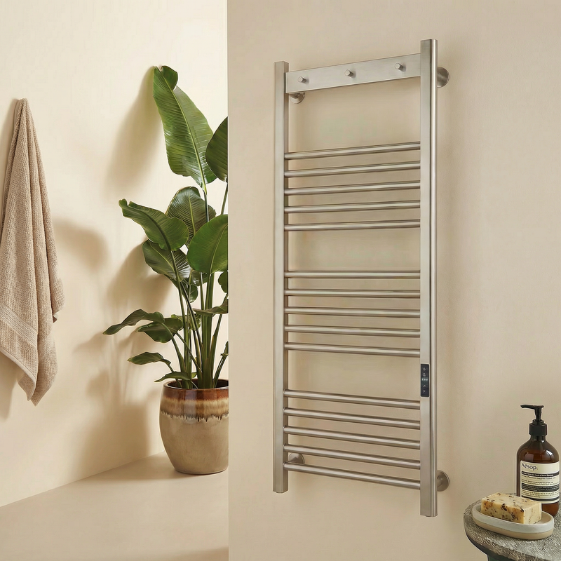 Kartell K-VIT Toro Electric Towel Rail - Brushed Nickel