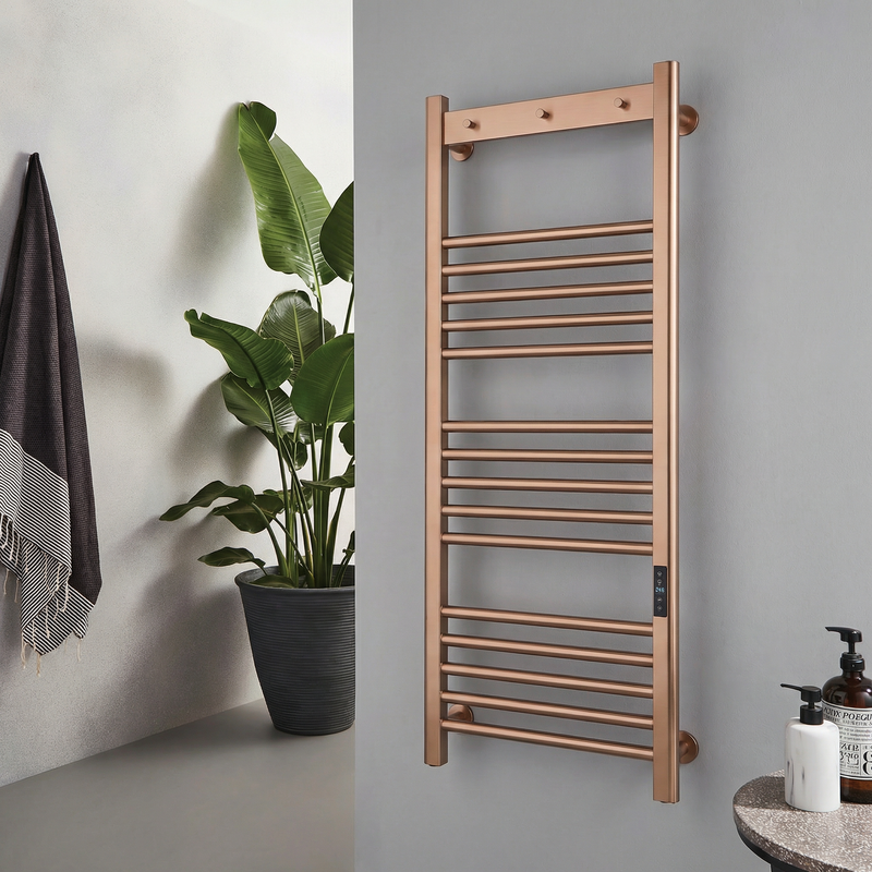Kartell K-VIT Toro Electric Towel Rail - Brushed Bronze