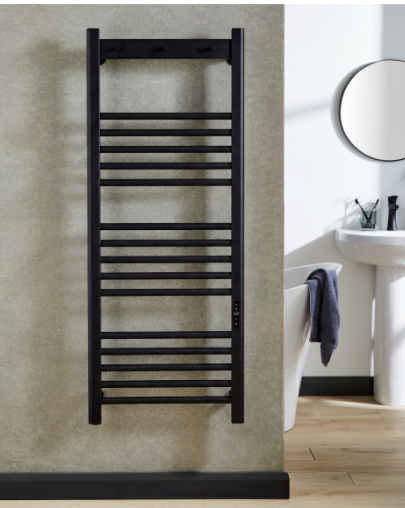 Kartell K-VIT Toro Electric Towel Rail - Matt Black