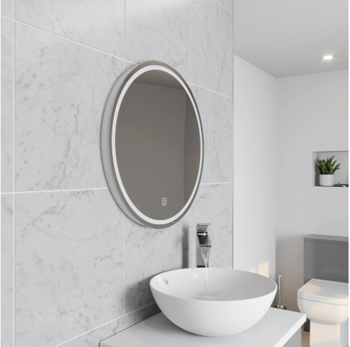 Kartell K-VIT Vista Round 600mm LED Mirror - Chrome (VI60)