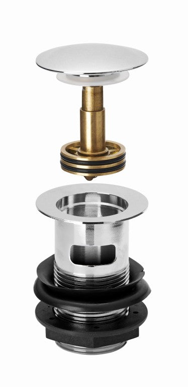 Kartell K-VIT Easy Cleaning Sprung Plug Basin Waste CP (Slotted) With Remove Clic-Clac Chrome (WAS006)