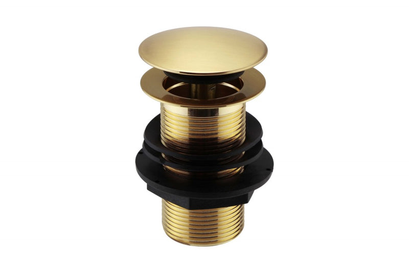 Kartell K-VIT Ottone Basin Click Waste Unslotted Brushed Brass (WAS051)