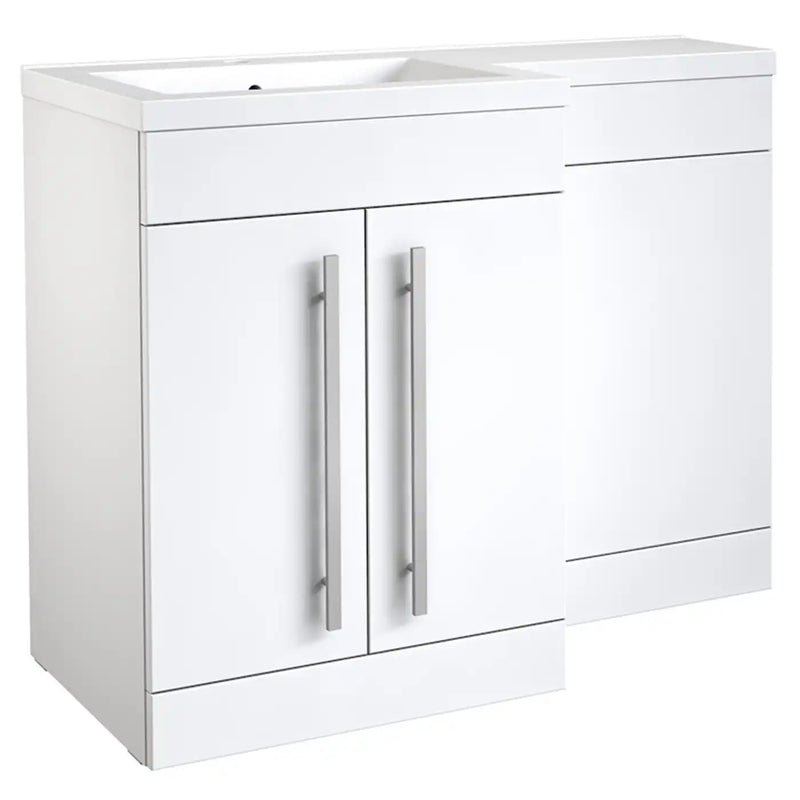 Kartell K-VIT Matrix 1100mm L-Shaped 2 Door Furniture Pack in White Gloss - Left Hand