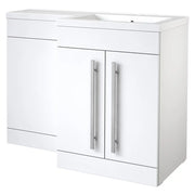 Kartell K-VIT Matrix 1100mm L-Shaped 2 Door Furniture Pack in White Gloss - Right Hand