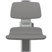 Pressalit PLUS Shower Seat 450 incl. Backrest, Manually Height Adjustable, Anthracite (R7424112)
