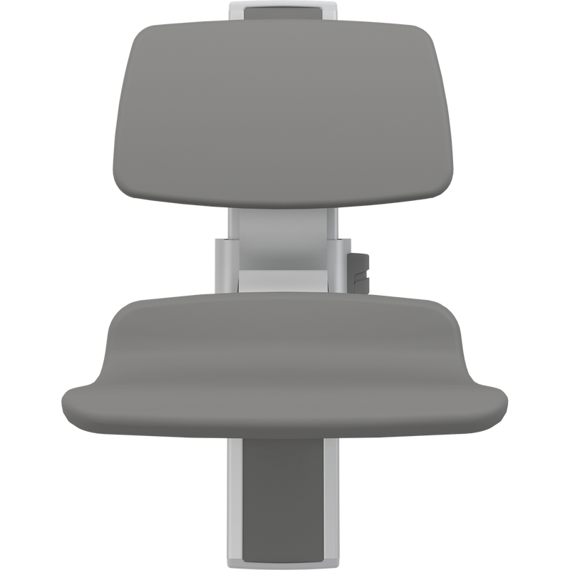 Pressalit PLUS Shower Seat 450 incl. Backrest, Manually Height Adjustable, Anthracite (R7424112)