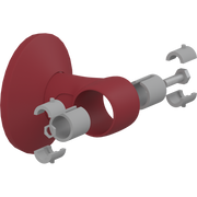 Pressalit PLUS Wall Mounting with Strap & Connecting Joints, Red (RT361035)