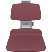 Pressalit PLUS Shower Seat 450 incl. Backrest, Manually Height Adjustable, Red (R7424035)