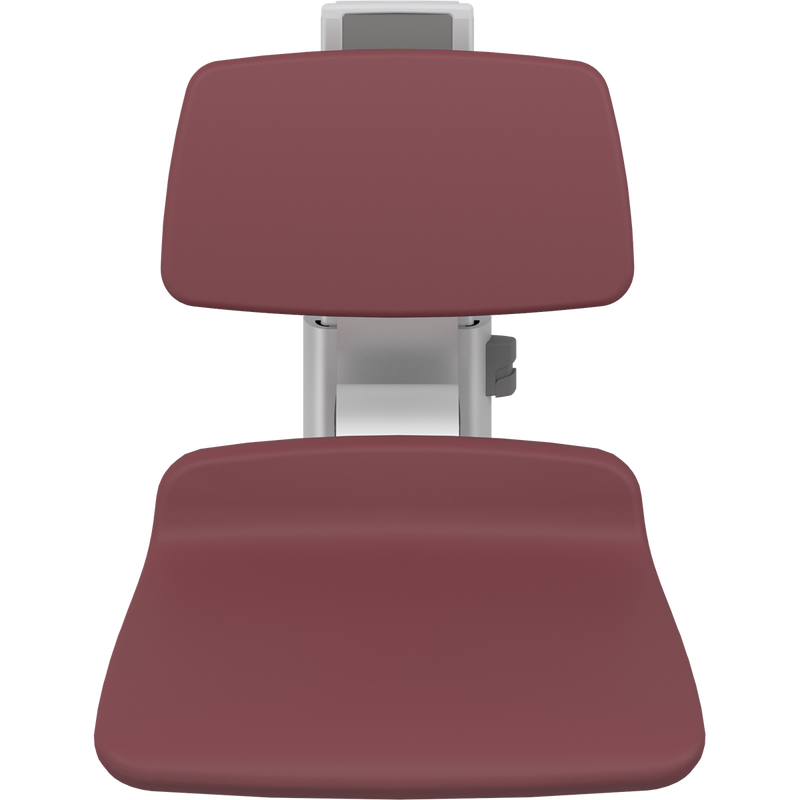 Pressalit PLUS Shower Seat 450 incl. Backrest, Manually Height Adjustable, Red (R7424035)