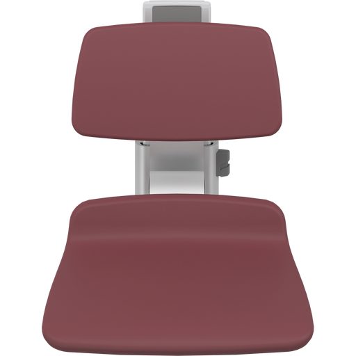 Pressalit PLUS Shower Seat 450 incl. Backrest, Manually Height Adjustable, Red (R7424035)