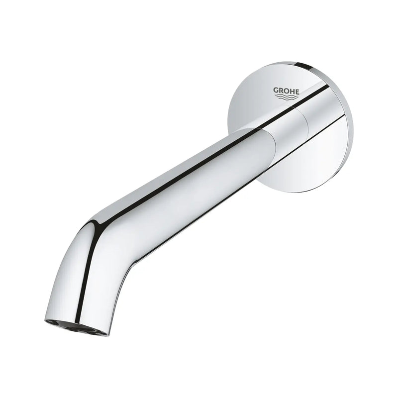 Grohe Essence wall-mounted bath spout StarLight Chrome dimensions drawing