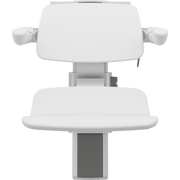Pressalit PLUS Shower Seat 450 with Aperture incl. Backrest & Armrests, Manually Height & Sideways Adjustable, White (R7465000)