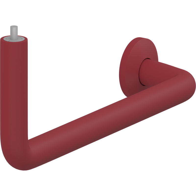 Pressalit PLUS Angled Tube Piece, 400 x 154mm, Left, Red (RT341035)