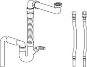 Pressalit INDIVO Flexible Feed and Waste System RK9071 dimensioned drawing
