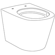 Pressalit Trend Wall-Hung Rimless Toilet, White — View 3 (220366)