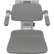 Pressalit PLUS Shower Seat 450 incl. Backrest & Armrests, Manually Height & Sideways Adjustable, Anthracite (R7464112)