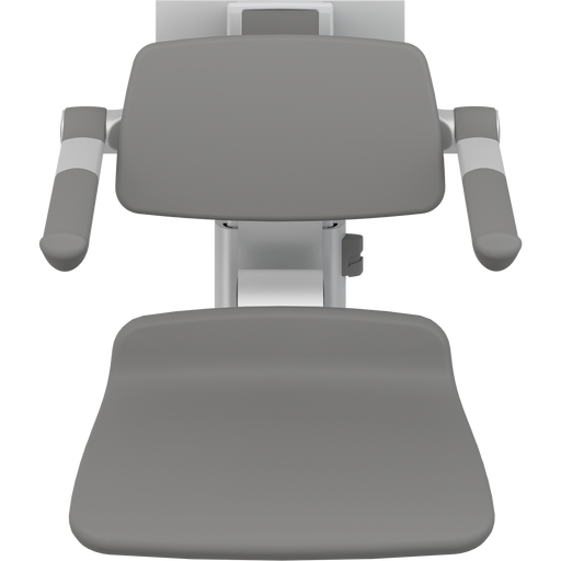 Pressalit PLUS Shower Seat 450 incl. Backrest & Armrests, Manually Height & Sideways Adjustable, Anthracite (R7464112)