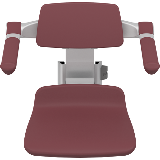 Pressalit PLUS Replacement Shower Seat 310 incl. Backrest & Armrests, Manually Height Adjustable, Red (R7034035)