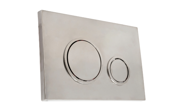 Kartell K-VIT Keytec brushed nickel round dual flush flushplate, ACC016