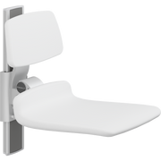 Pressalit PLUS Shower Seat 450 incl. Backrest, Manually Height Adjustable, White (R7424000)