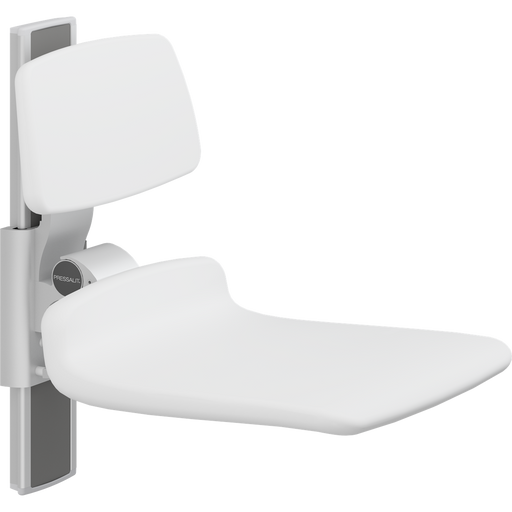 Pressalit PLUS Shower Seat 450 incl. Backrest, Manually Height Adjustable, White (R7424000)