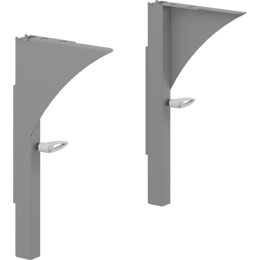 Pressalit MATRIX wash basin supports, set of 2, fixed height, pale grey