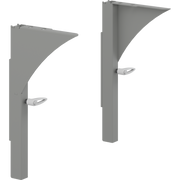 Pressalit MATRIX wash basin supports, set of 2, height-adjustable, pale grey