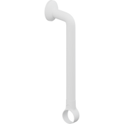 Pressalit PLUS Handrail Section 365mm with Wall Rosette and Strap White RT330000