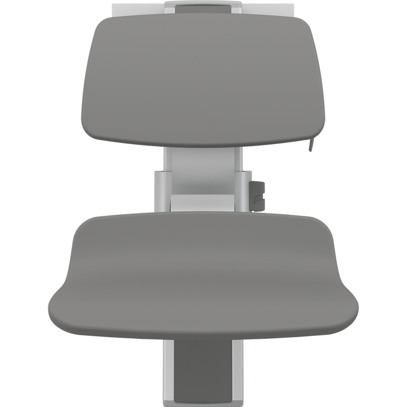 Pressalit PLUS Shower Seat 450 incl. Backrest, Manually Height & Sideways Adjustable, Anthracite (R7454112)