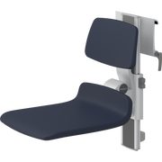 Pressalit PLUS Shower Seat 450 incl. Backrest, Manually Height & Sideways Adjustable, Dark Blue (R7454108)