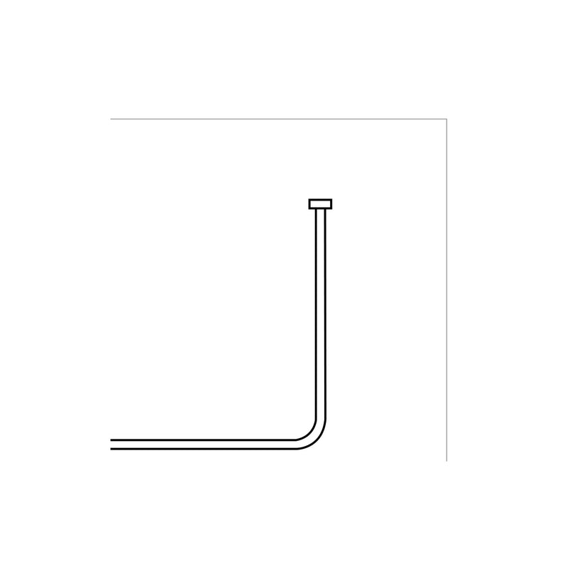 AKW Grey L-Shaped Shower Curtain Rail – All Sizes