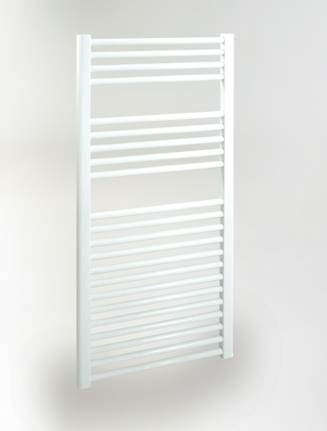 AKW LST curved multirail towel warmer in white