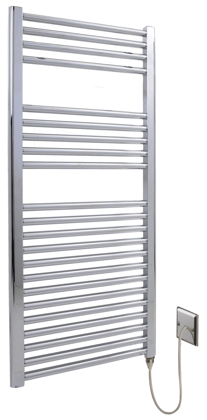 AKW LST straight multirail towel warmer in polished chrome