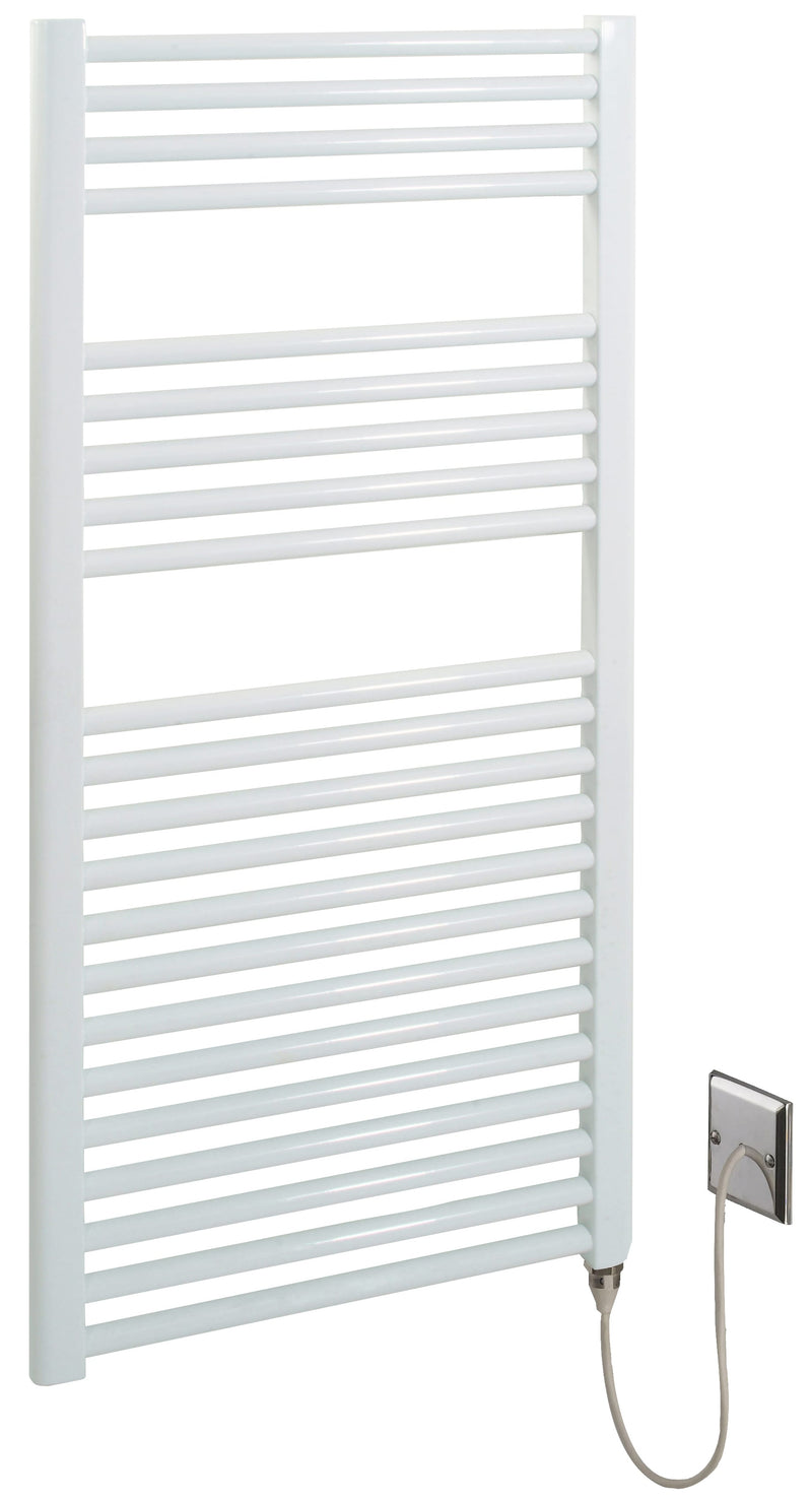 AKW LST straight multirail towel warmer in white